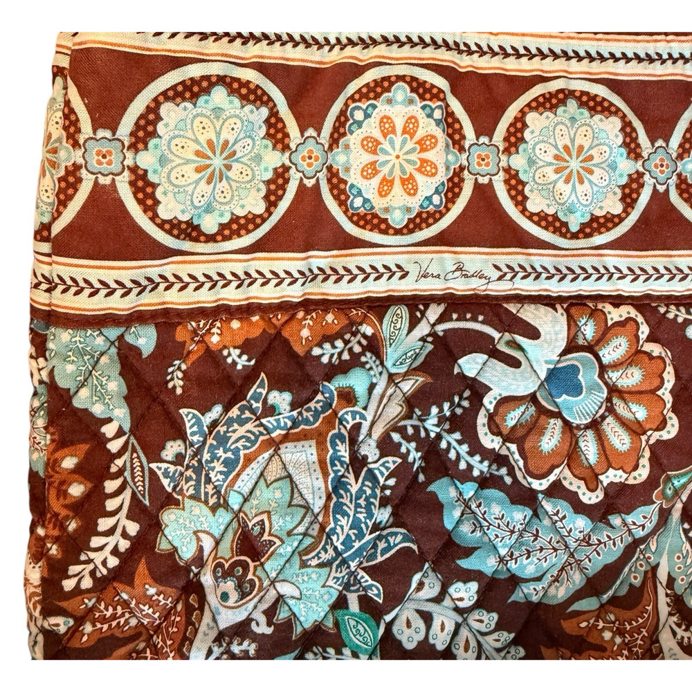 Vera‎ Bradley Retired Java Blue Small Tote/Shoulder Bag Preppy Classic - Picture 3 of 11